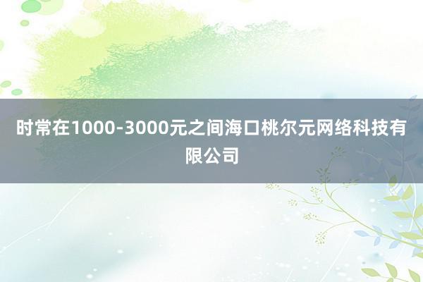 时常在1000-3000元之间海口桃尔元网络科技有限公司